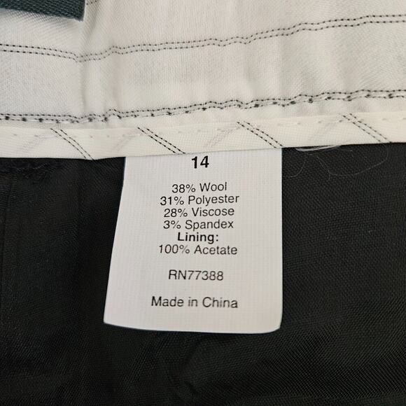 SALE J. Crew Factory Wide Leg Dress Pants Wool Blend City Fit - Black -sz 14-NWT - Picture 4 of 9